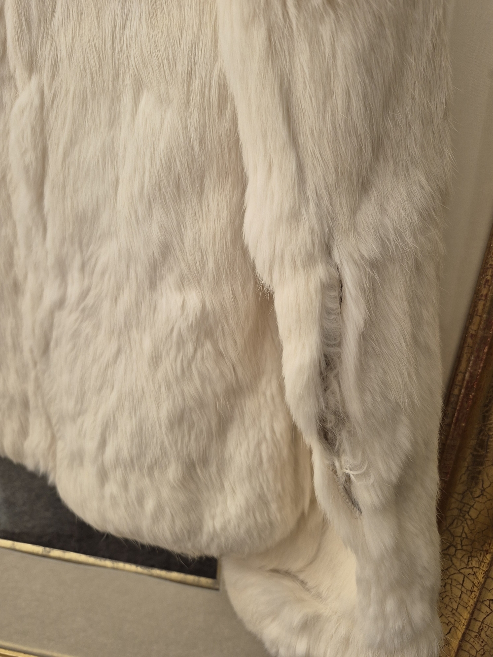 💕VTG Ivory Rabbit Fur Jacket💕 - Picture 8 of 11